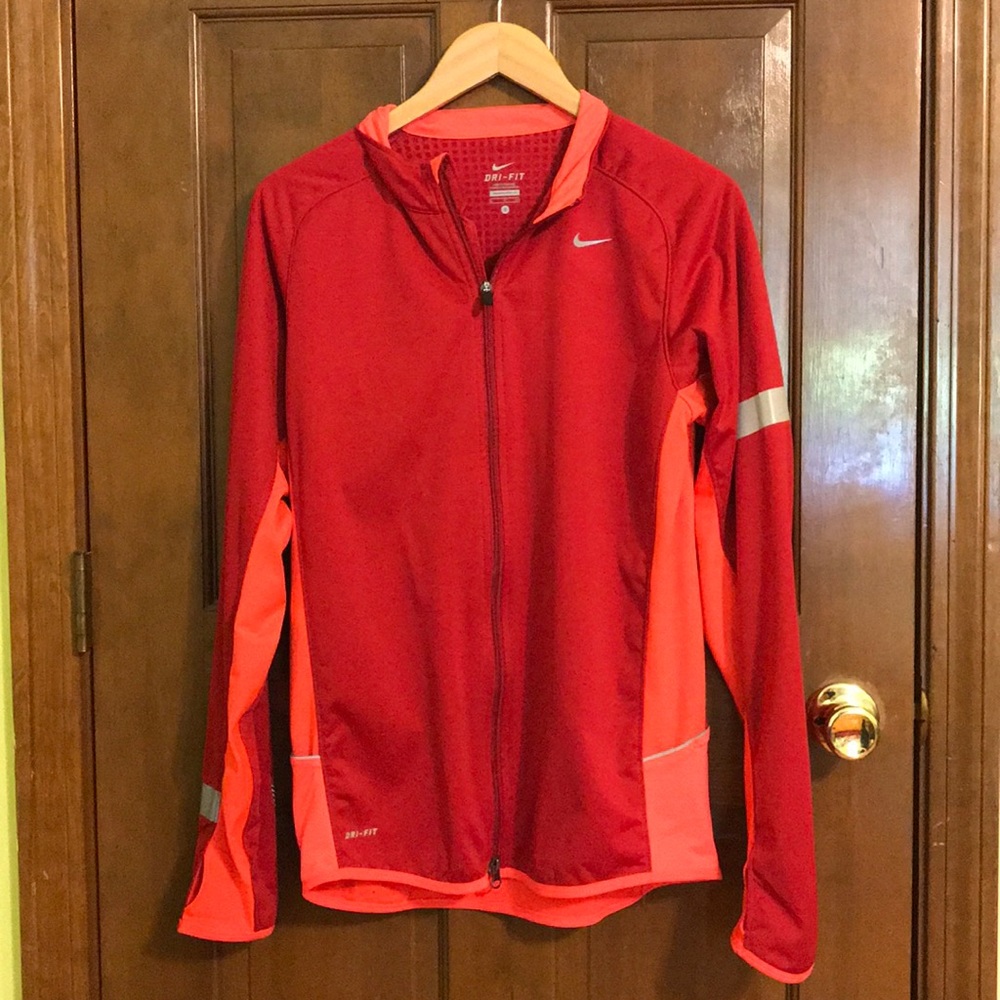 Nike Dri-fit Running Jacket With Thumb-Holes